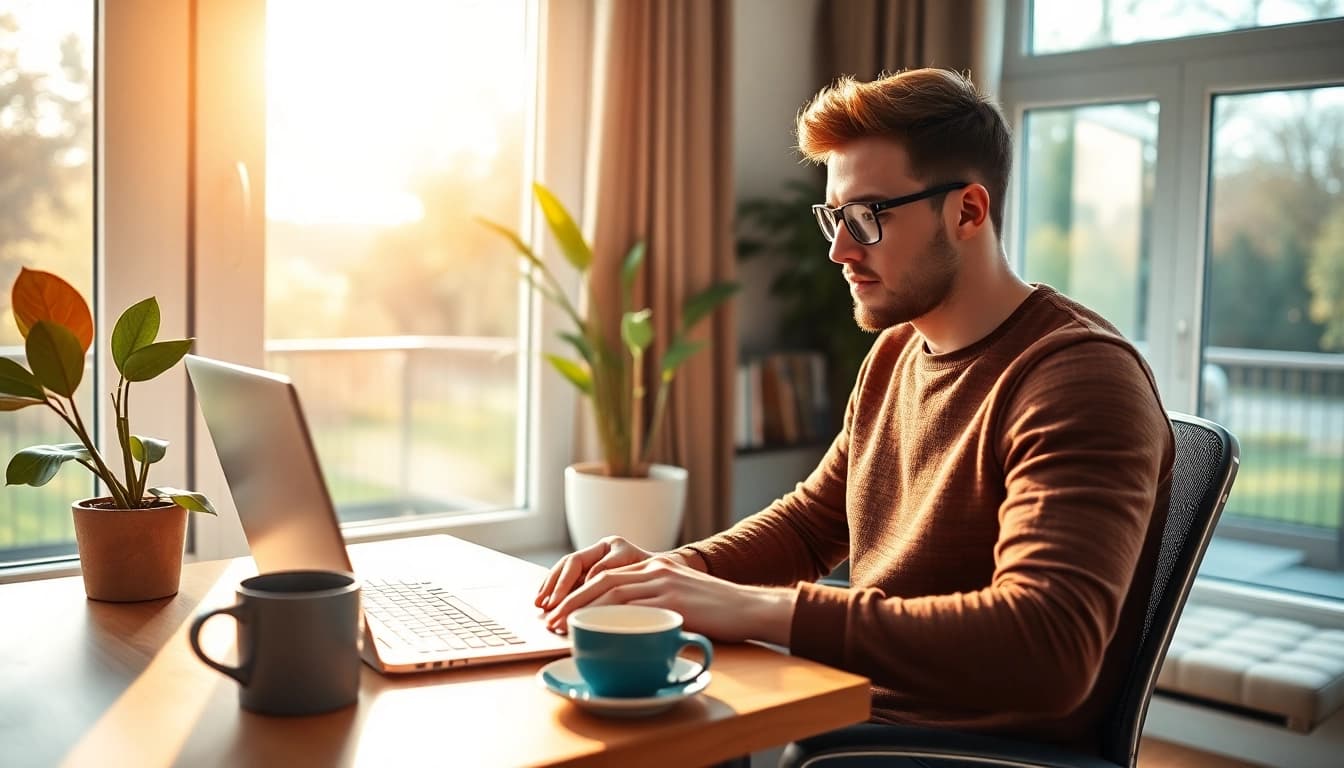 Remote Python jobs attract skilled professionals in modern home office settings.