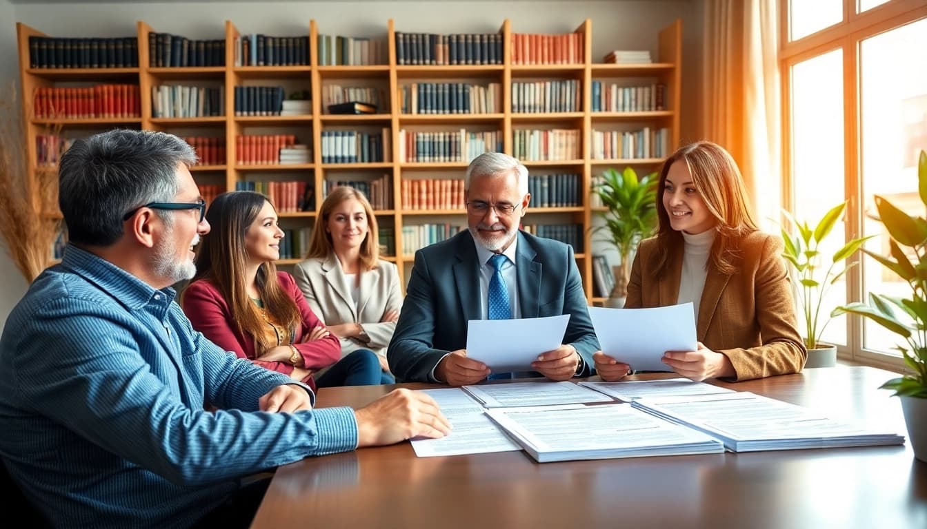 Consulting with an attorney at https://www.agslawfirm.com, showcasing professionalism and trust in a modern office.