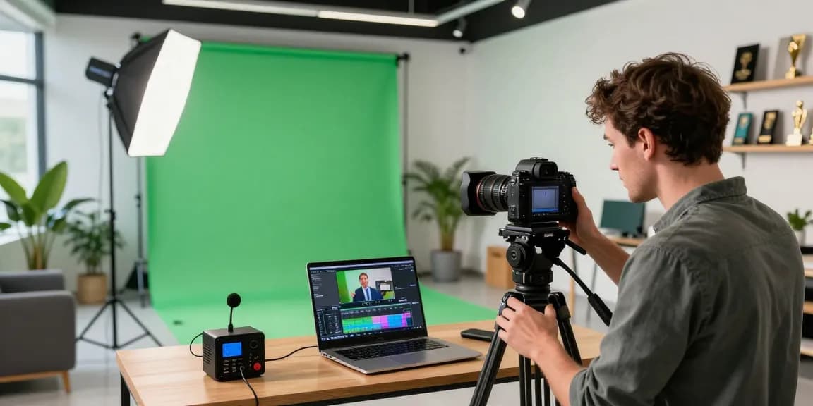 Corporate Video Production House in Singapore creating high-quality video content in a modern studio environment.