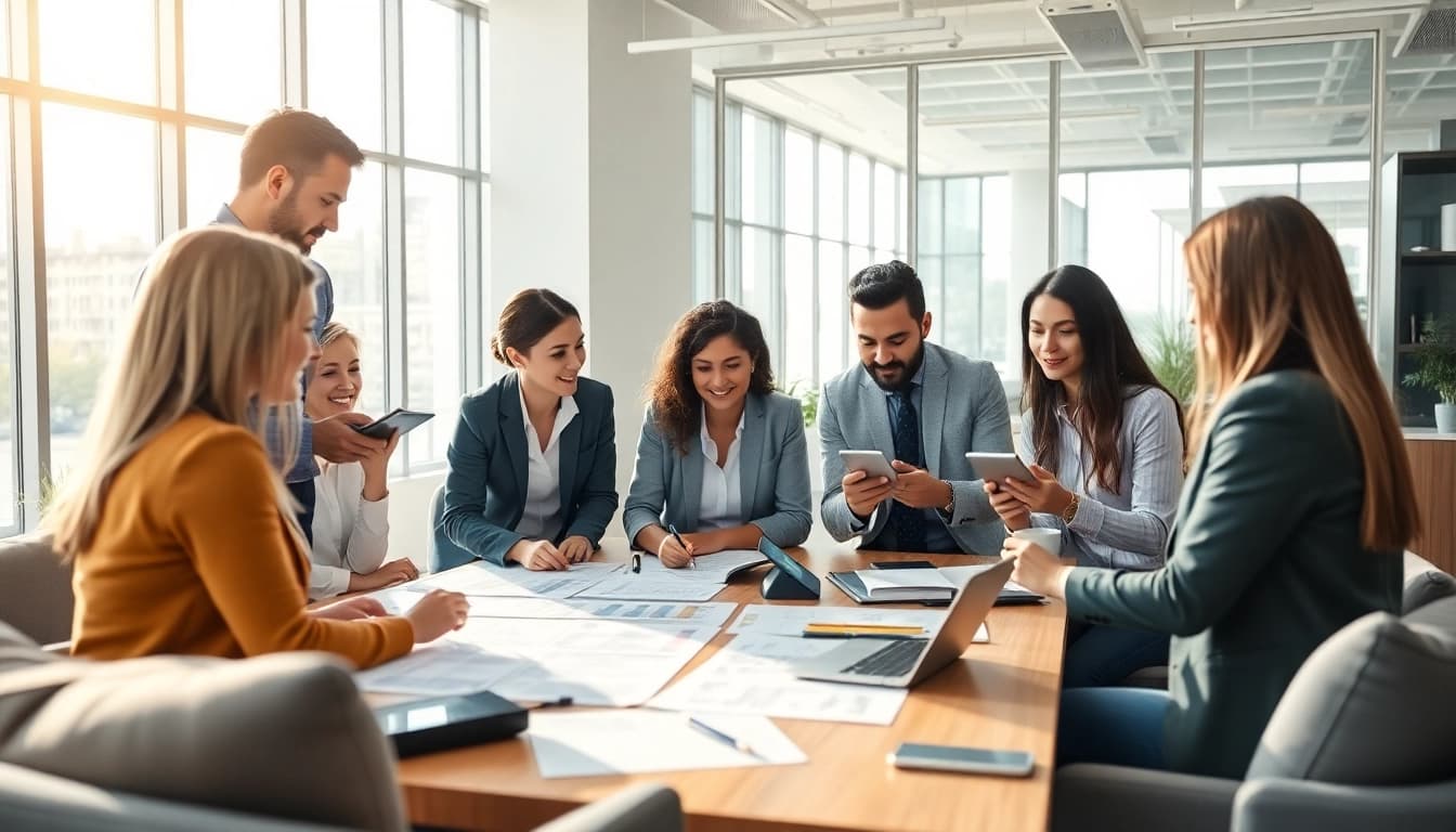 Dynamic team meeting at a Florida Marketing Agency focused on innovative strategies