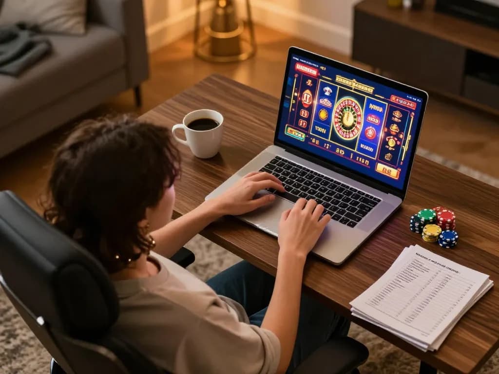 EE88 online gaming setup for casino games with a player engaging in strategic gameplay