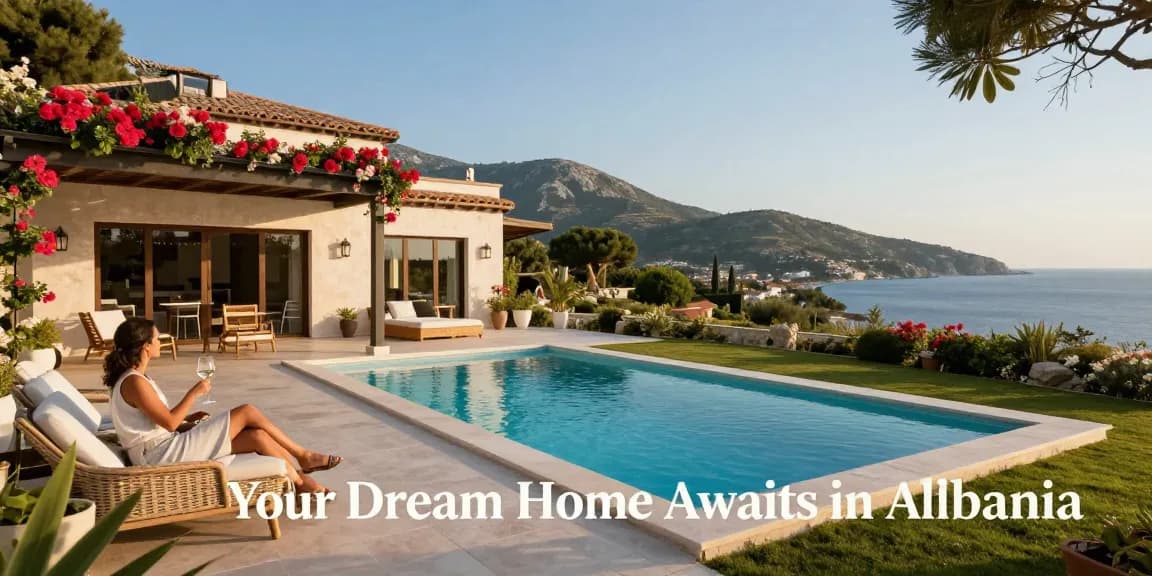 Discover luxurious real estate in Albania with stunning villas and serene outdoor spaces perfect for investment.