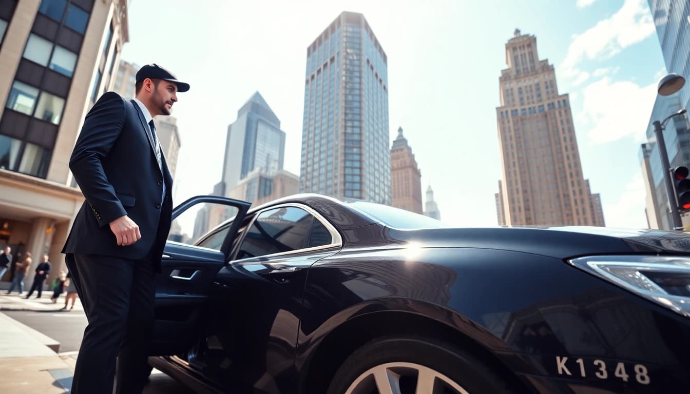 High-quality car service nyc with a luxury sedan in New York City.