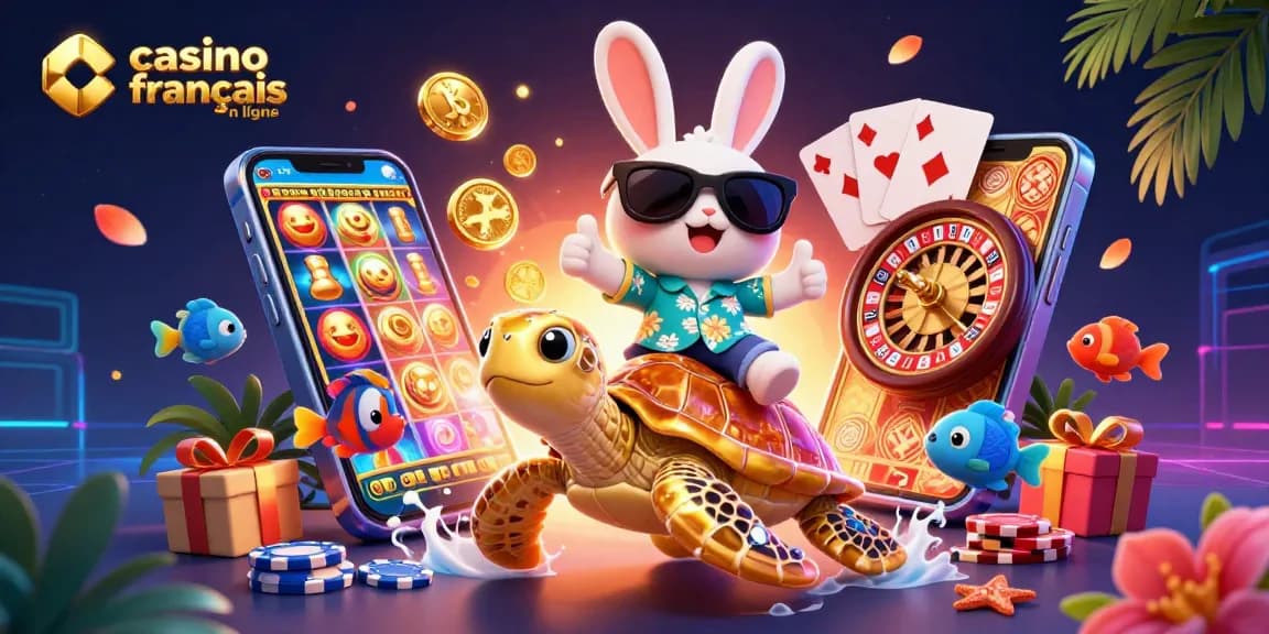 Jouez avec le meilleur casino français en ligne grâce à un lapin chanceux et une tortue géante !