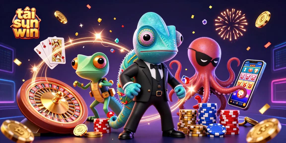 Engage with thrilling gameplay as you tải sun win with colorful characters, winning slots, and lively casino elements.