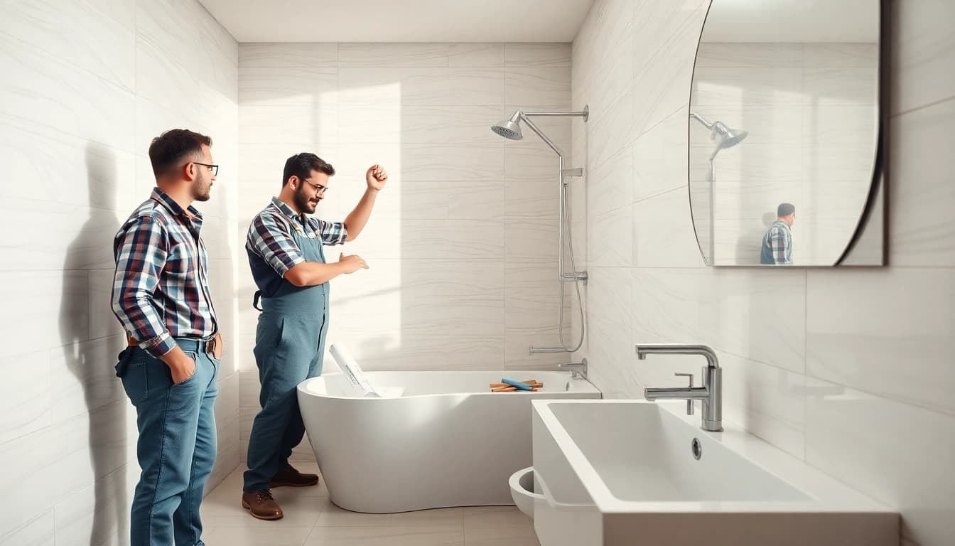 Die sonni sanitär GmbH zeigt professionelle Badezimmerinstallationen mit eleganten Armaturen und modernem Design.