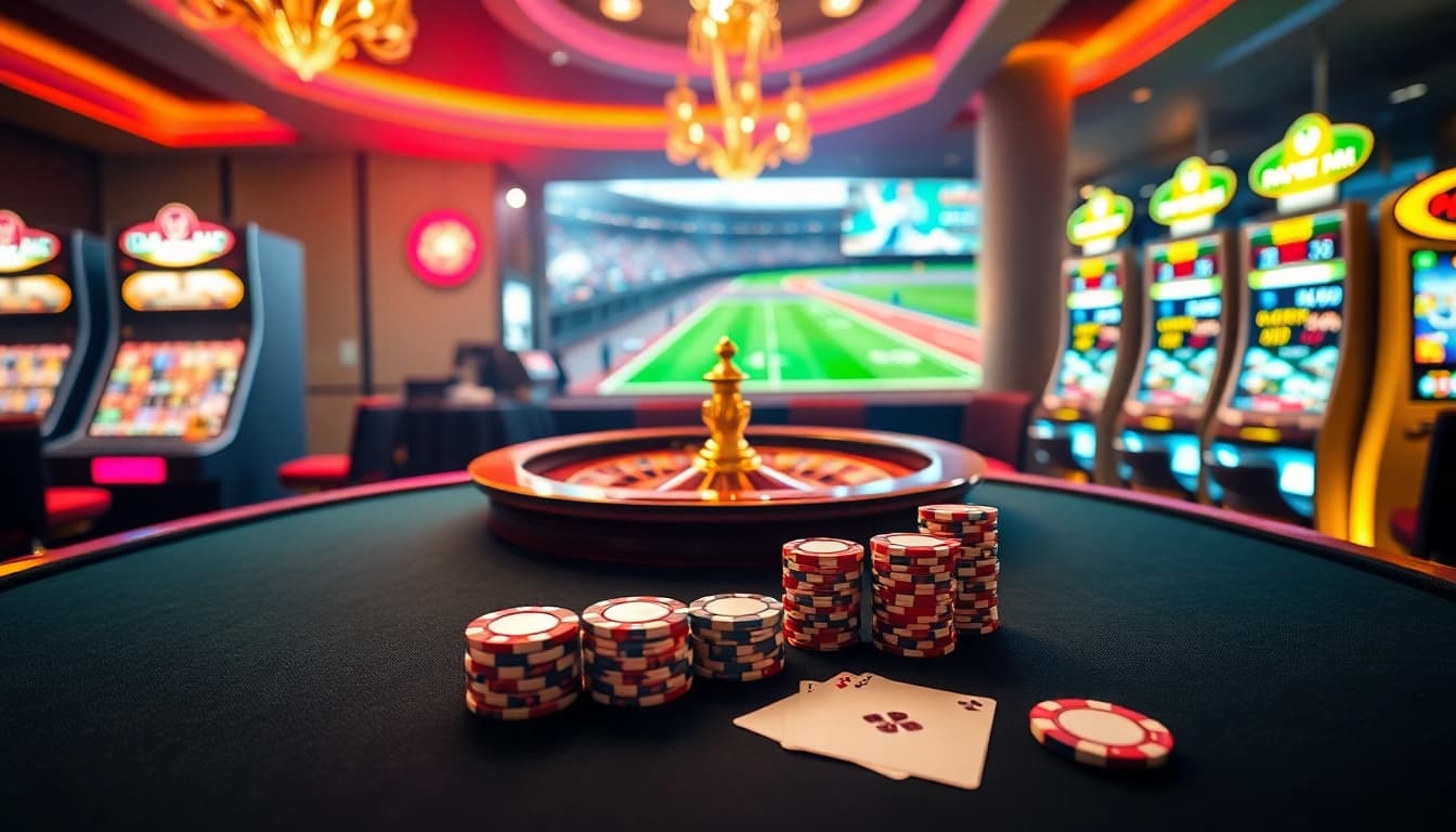 Play exciting games at https://nova8886.com/, featuring vibrant poker tables and slot machines.