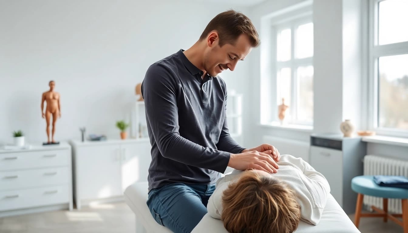 Behandlung durch Osteopathie Stuttgart in einer ruhigen Klinik mit entspannter Atmosphäre.