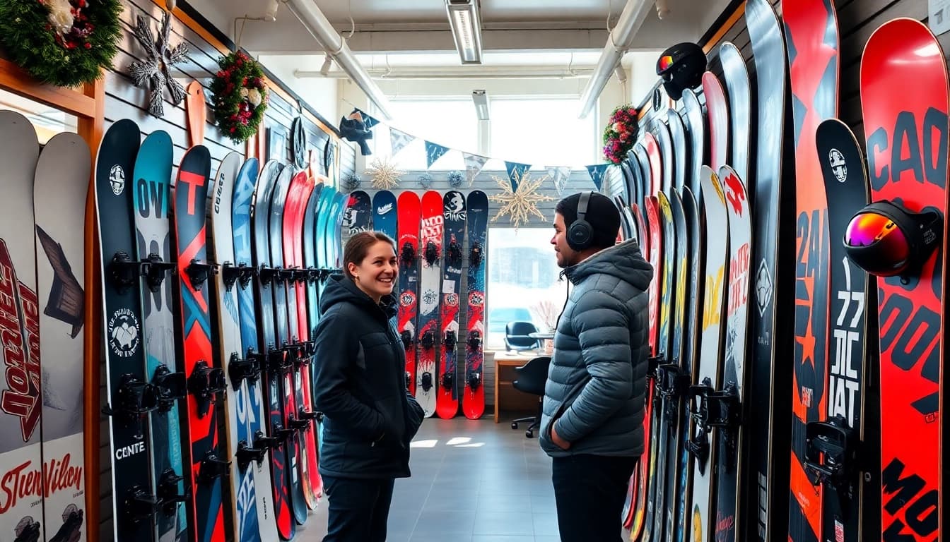 Shop for snowboards and accessories at our vibrant snowboard store with professional assistance.