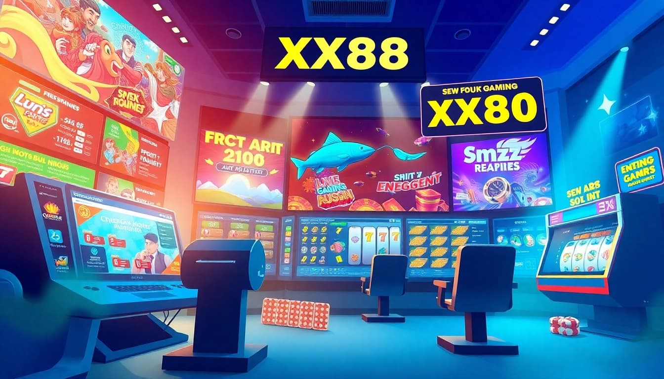 Eye-catching interface of XX88.XYZ showcasing thrilling gaming options and vibrant promotions.