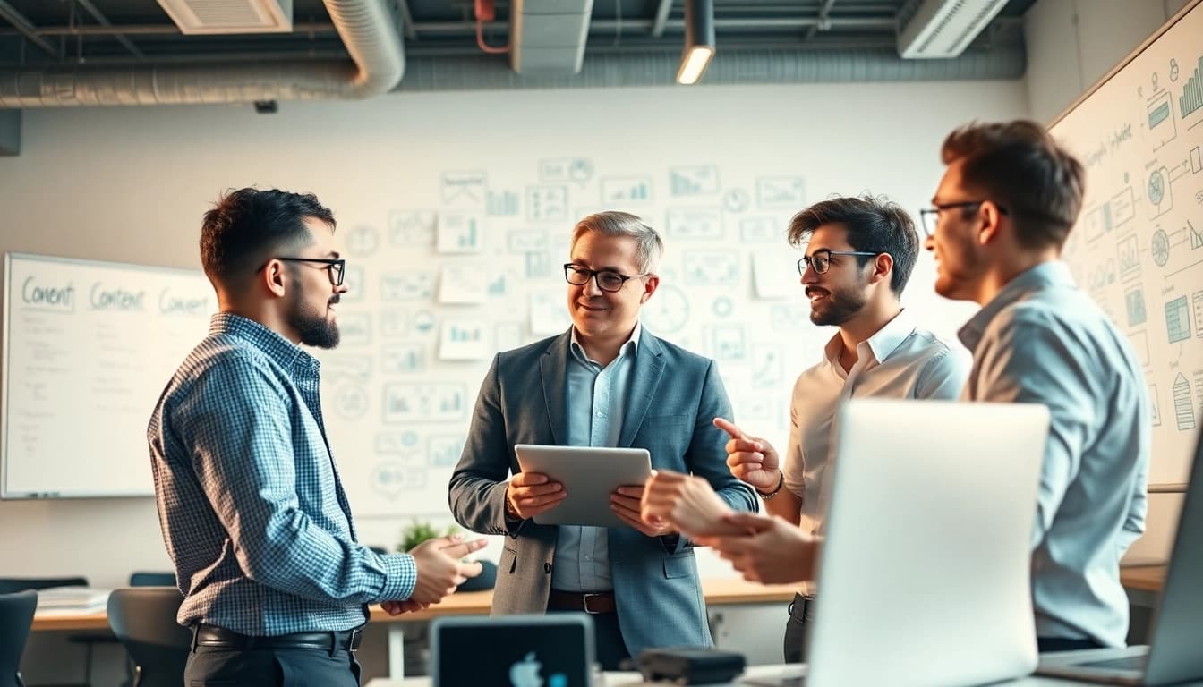 Enhance visibility with engaging content strategies at https://spectacle.com.ua in a modern workspace.