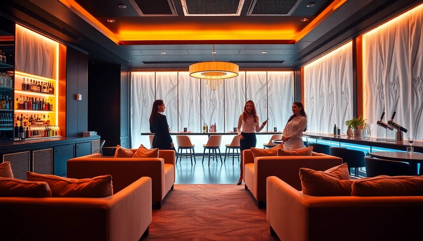 gdmc.bio showcases a luxurious shirt room atmosphere with stylish managers and upscale interiors.