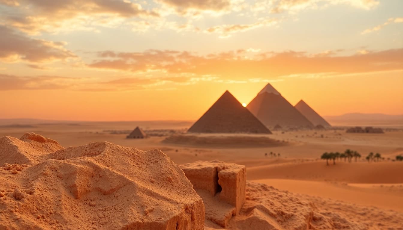 Explore the majestic pyramids, focusing on the intricate details of the piraminds.
