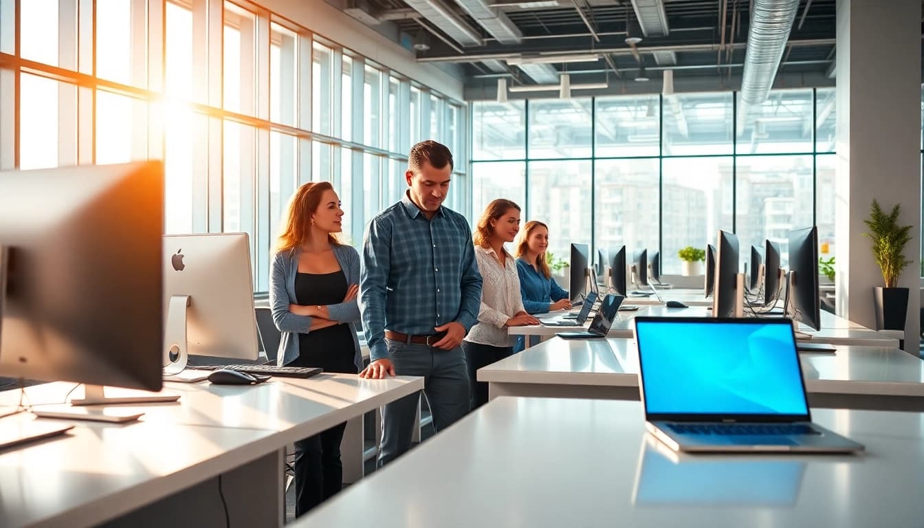 Enhance IT Fredericksburg support through a dedicated team in a modern office setup.