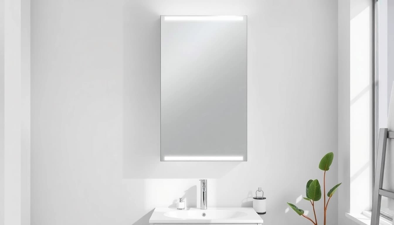 Entdecken Sie den eleganten sonni Spiegelschrank mit integrierter LED-Beleuchtung im Badezimmer.