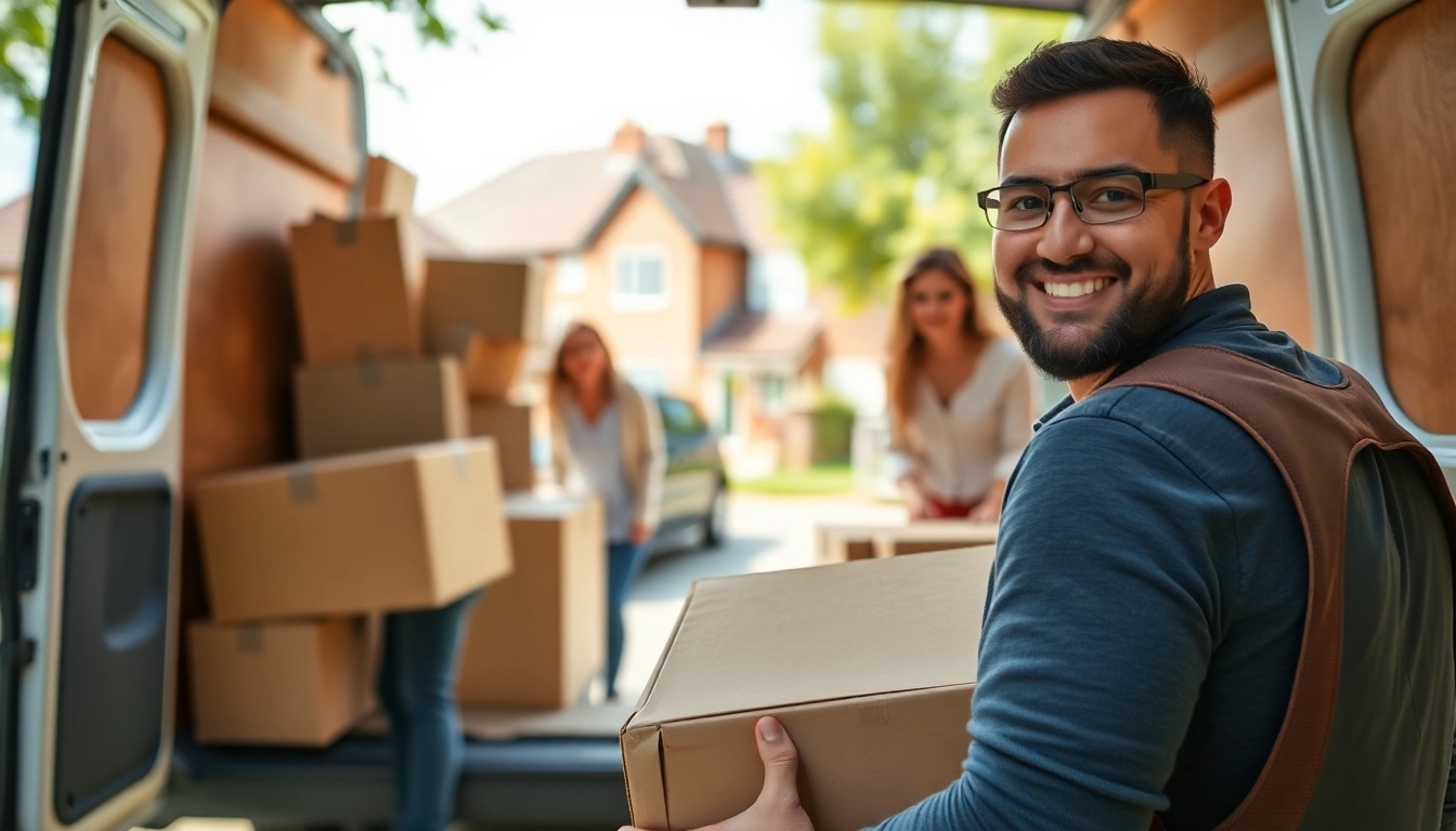 A professional removals company Cheltenham team assisting a family during a smooth move.