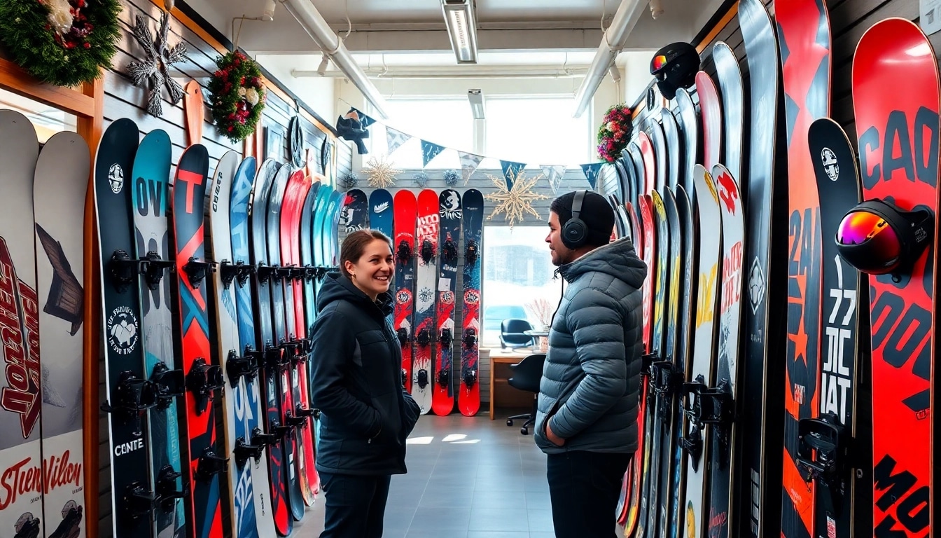 Shop for snowboards and accessories at our vibrant snowboard store with professional assistance.