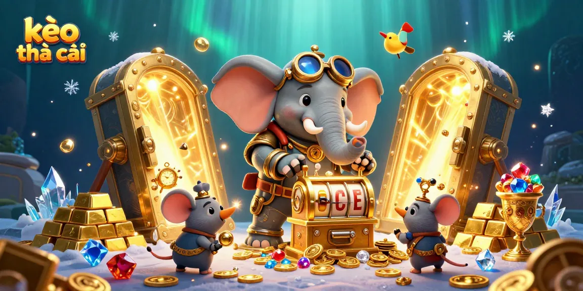 Engage with kèo nhà cái through dynamic visuals of a steampunk elephant and golden treasures.