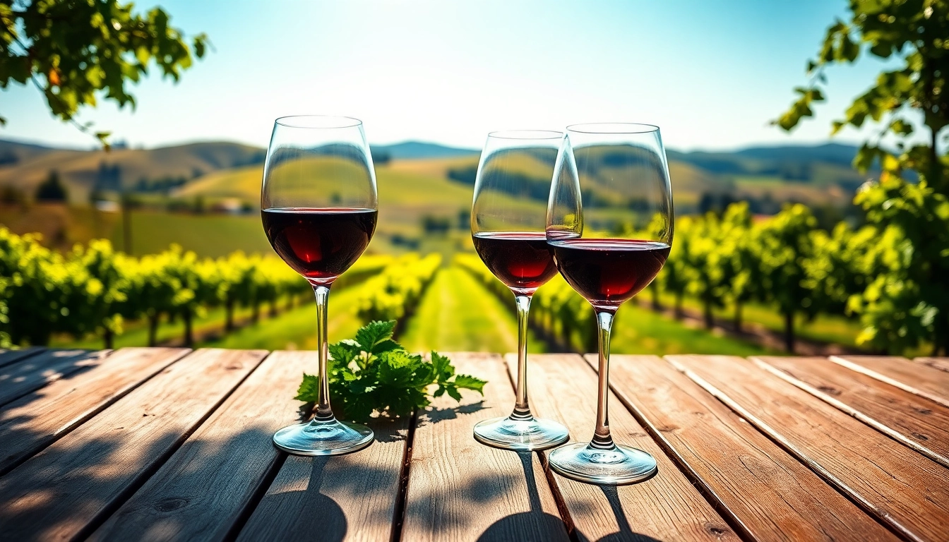 Enjoy Clarksburg wine tasting amid scenic vineyards with elegant wine glasses.