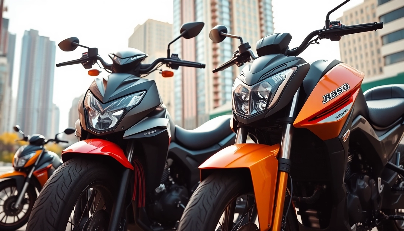 Ride vibrant affordable street legal motorcycles parked on an urban street