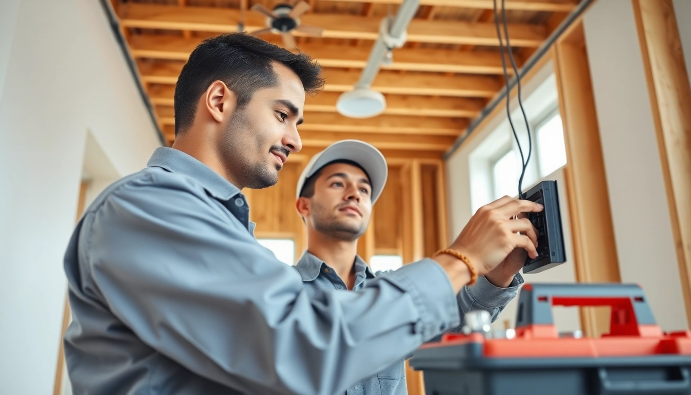 Electrician apprenticeship: Skilled apprentice wiring a home during training, showcasing dedication and organization.