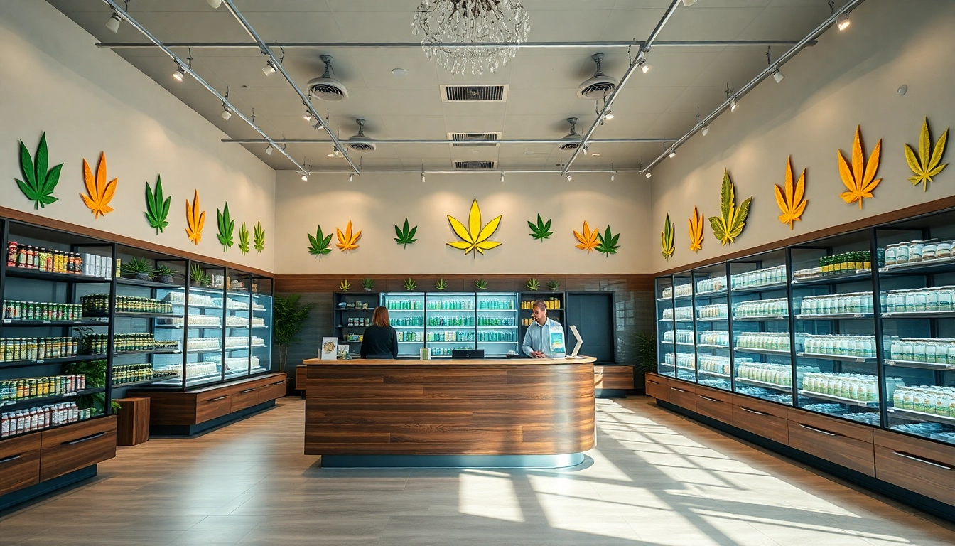 Browse top products at a cannabis store online with a modern, inviting atmosphere.