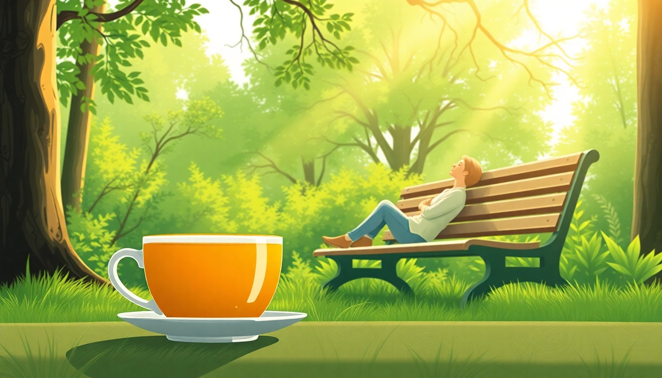 Person enjoying tranquility under trees, representing Life in a Break Down and self-care.