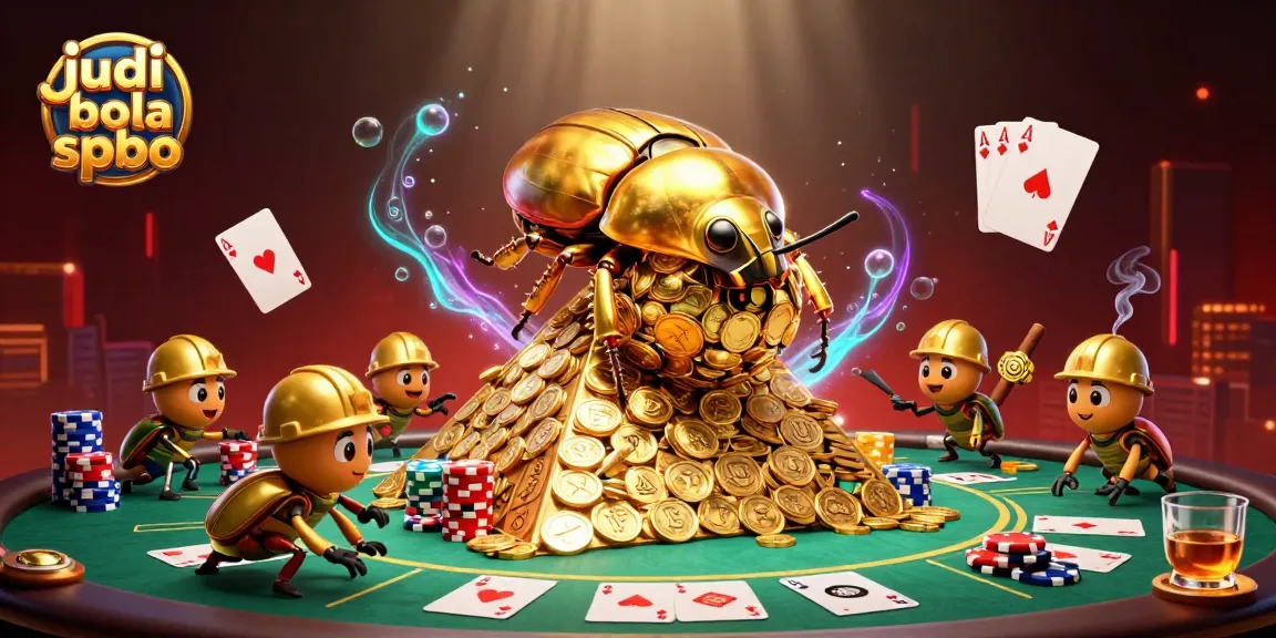 Engage in judi bola spbo with dynamic betting elements and vibrant casino themes in this detailed illustration.