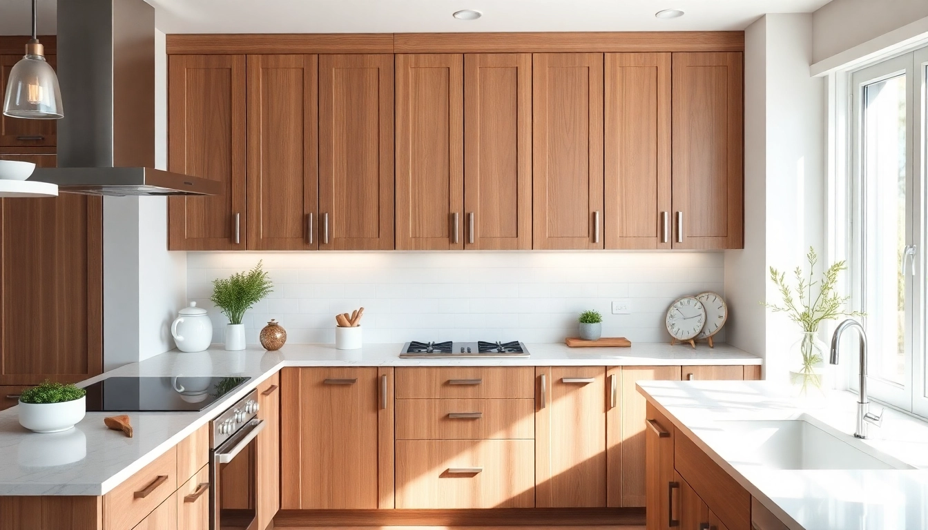 Cabinet Refacing Clearwater FL enhancing a modern kitchen with stylish refaced cabinets.