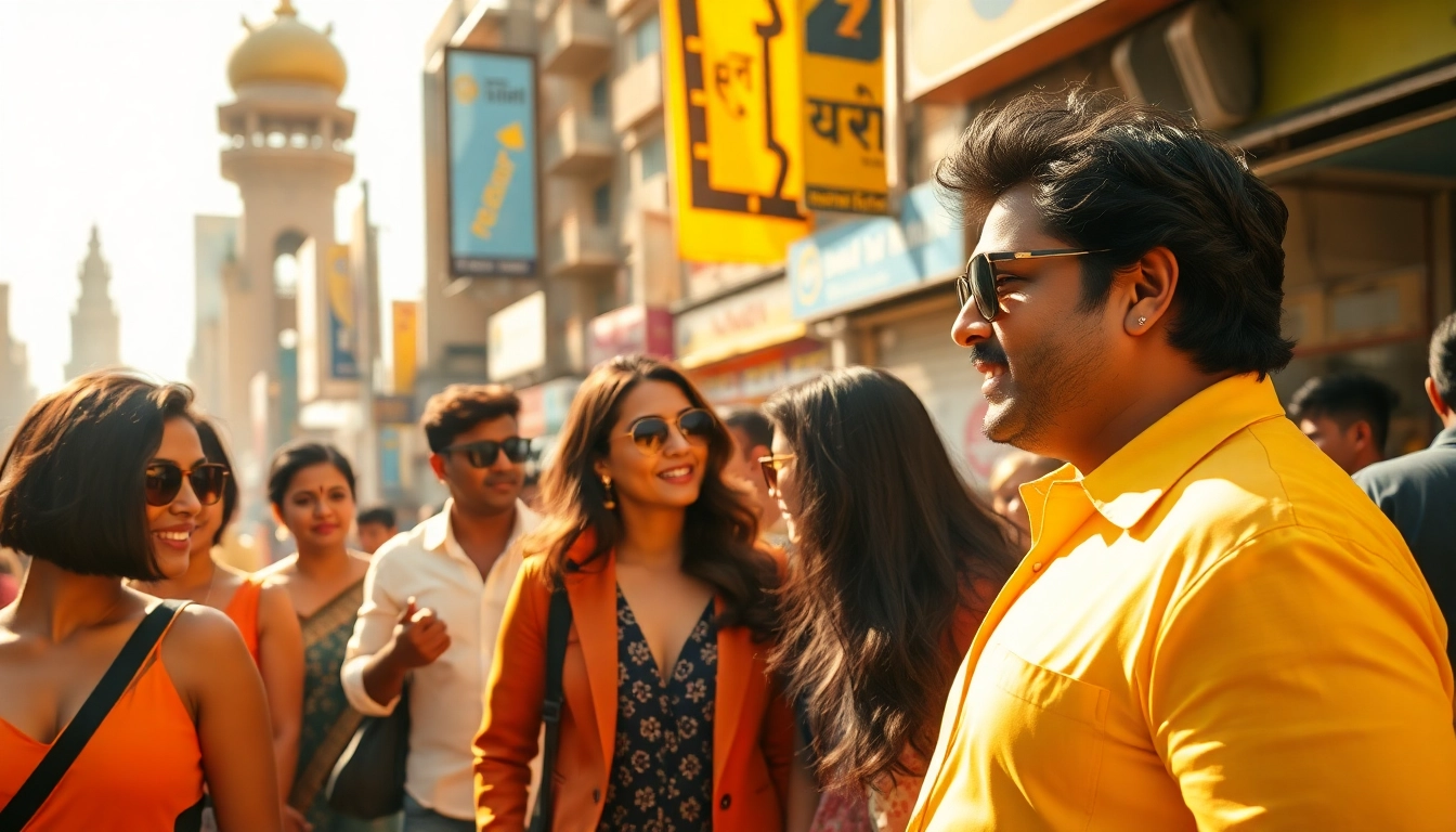 Engaging scene of Bollywood gossip at https://theopinionatedindian.com with vibrant Mumbai backdrop.