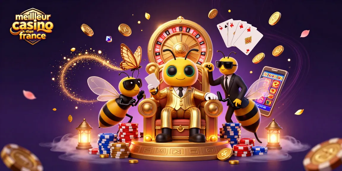 Découvrez le meilleur casino en ligne en France avec une illustration captivante mettant en avant des éléments de jeu passionnants.