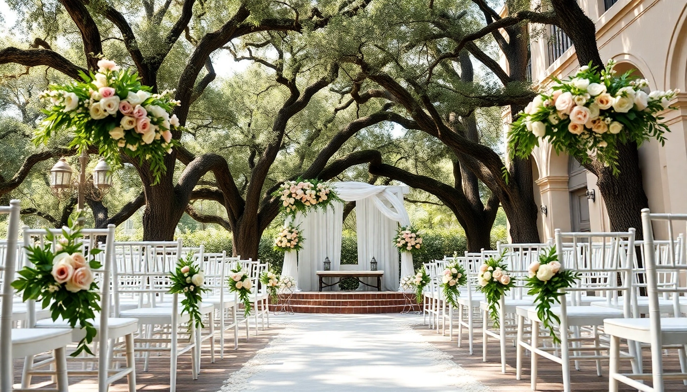Beautiful Jacksonville Wedding Venue setup with floral arrangements and elegant seating for ceremonies.