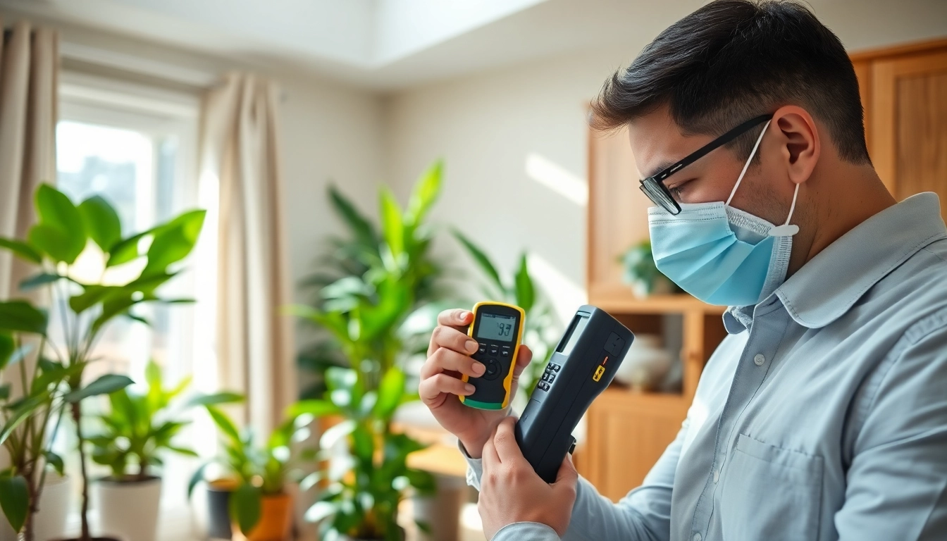 Conducting an Indoor Air Quality Inspection with a focus on test equipment and a clean home environment.