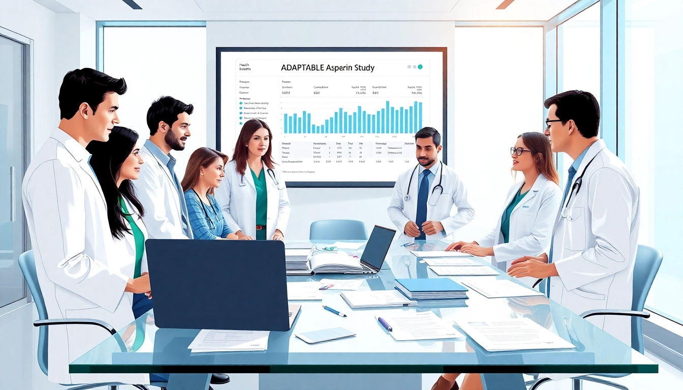 Researchers engaged in collaborative discussions about the ADAPTABLE Aspirin Study outcomes.