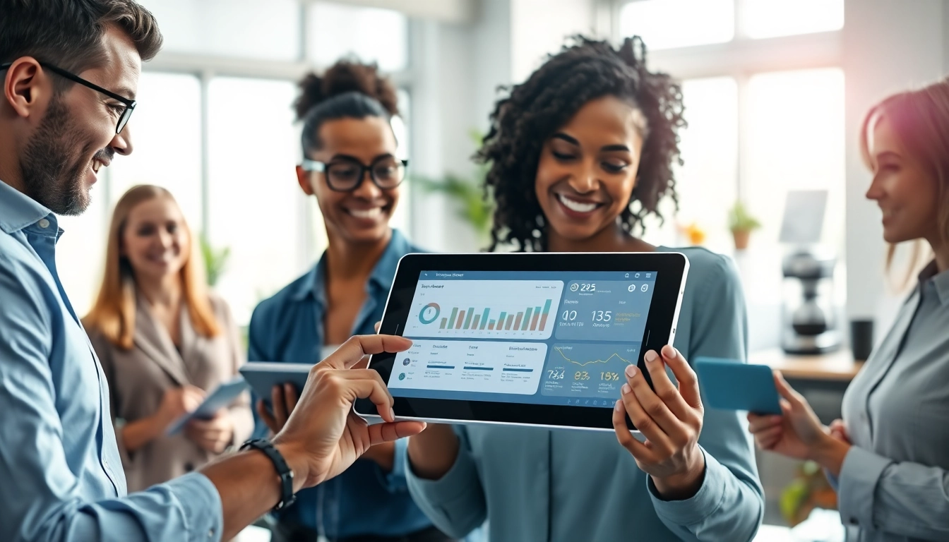 Showcasing enterprise ai assistant streamlining teamwork in a modern office environment.