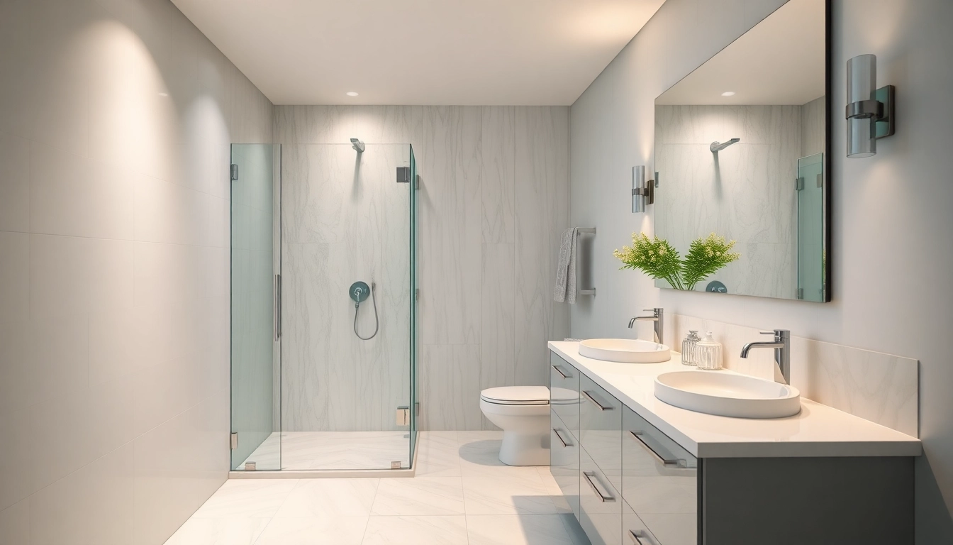 Discover stunning bathroom renovations near me featuring modern design elements and elegant finishes.