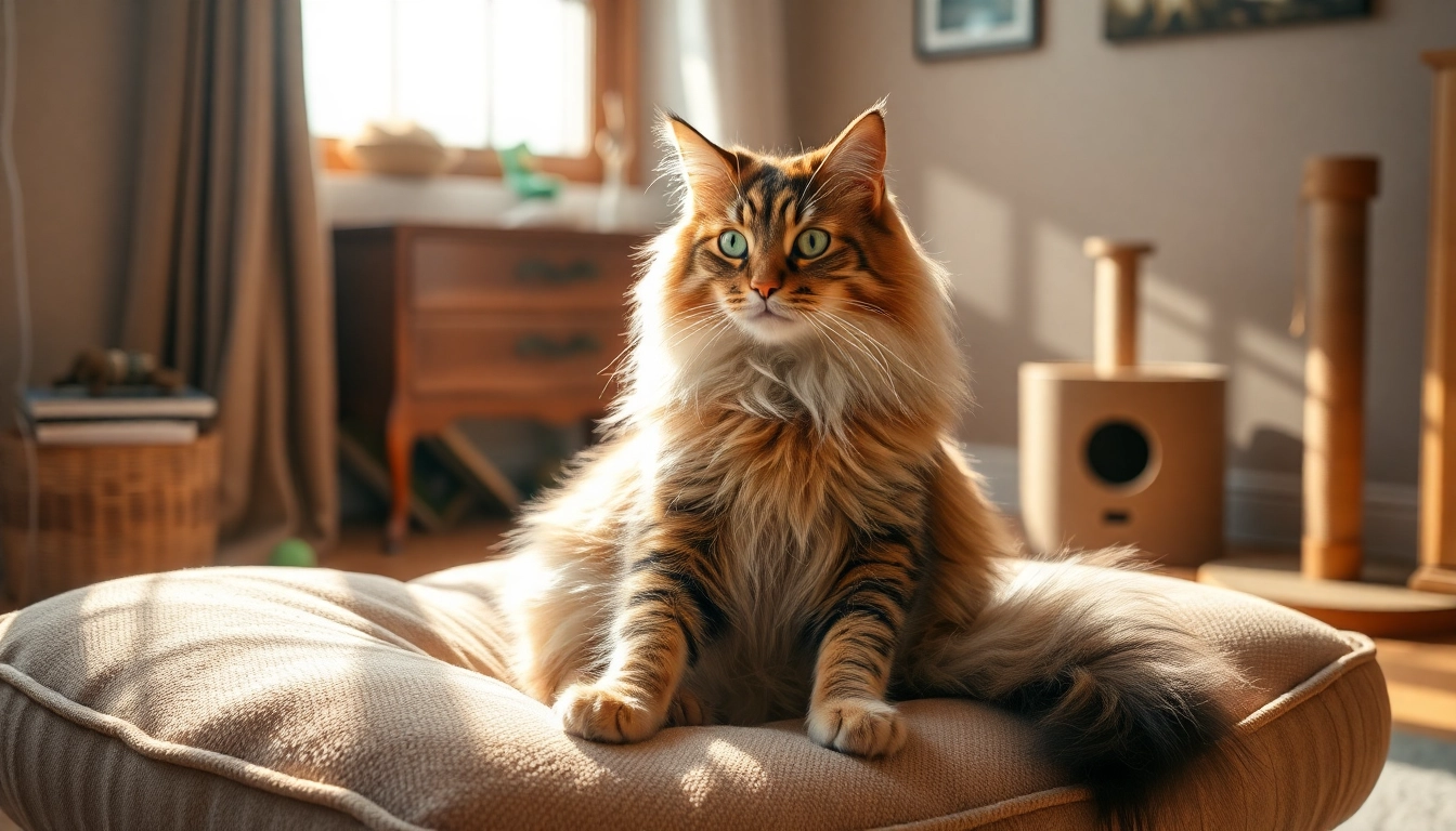 Maine Coon cats for sale Sacramento in a cozy home setting, highlighting their majestic features.