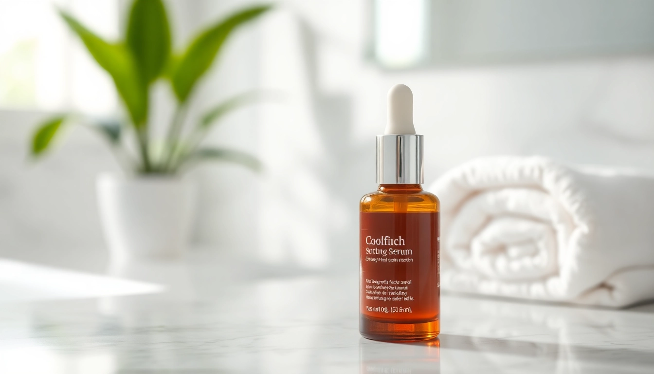 Applying a growth factor serum to enhance skin texture and rejuvenate appearance.