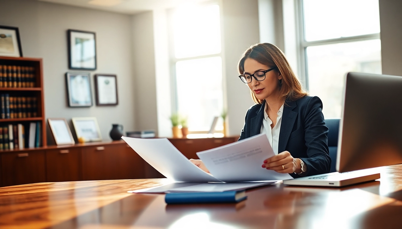 New Hampshire Immigration Lawyer providing legal guidance to clients in a welcoming office.