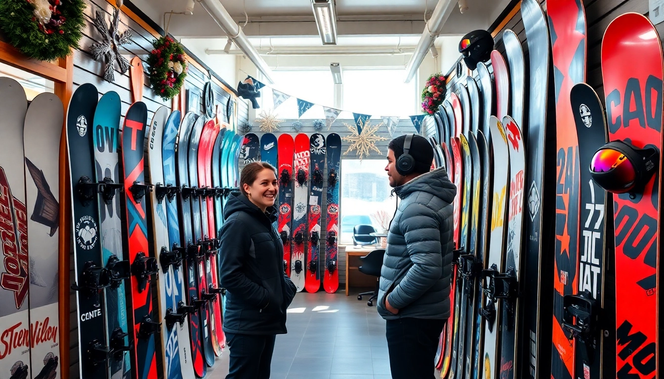 Shop for snowboards and accessories at our vibrant snowboard store with professional assistance.