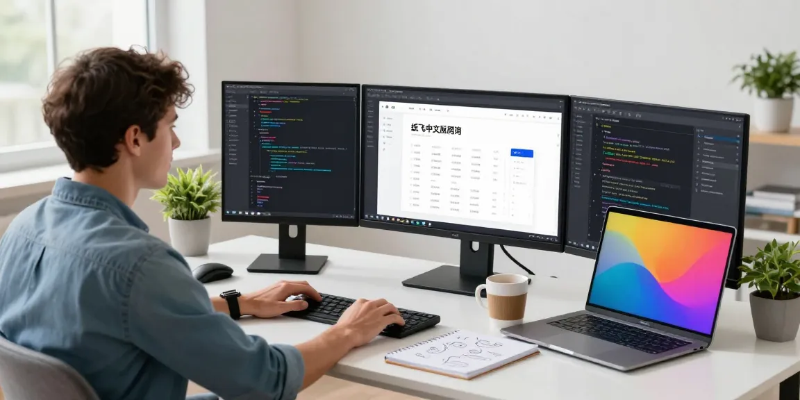 Developer customizing the 纸飞机中文版官网 interface in a modern digital workspace, showcasing innovation and productivity.