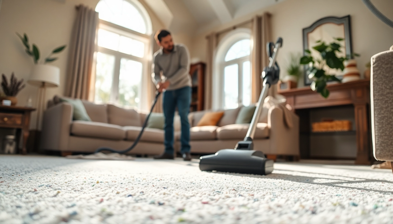 Carpet cleaners Roseville CA showing expert cleaning in a bright home setting.