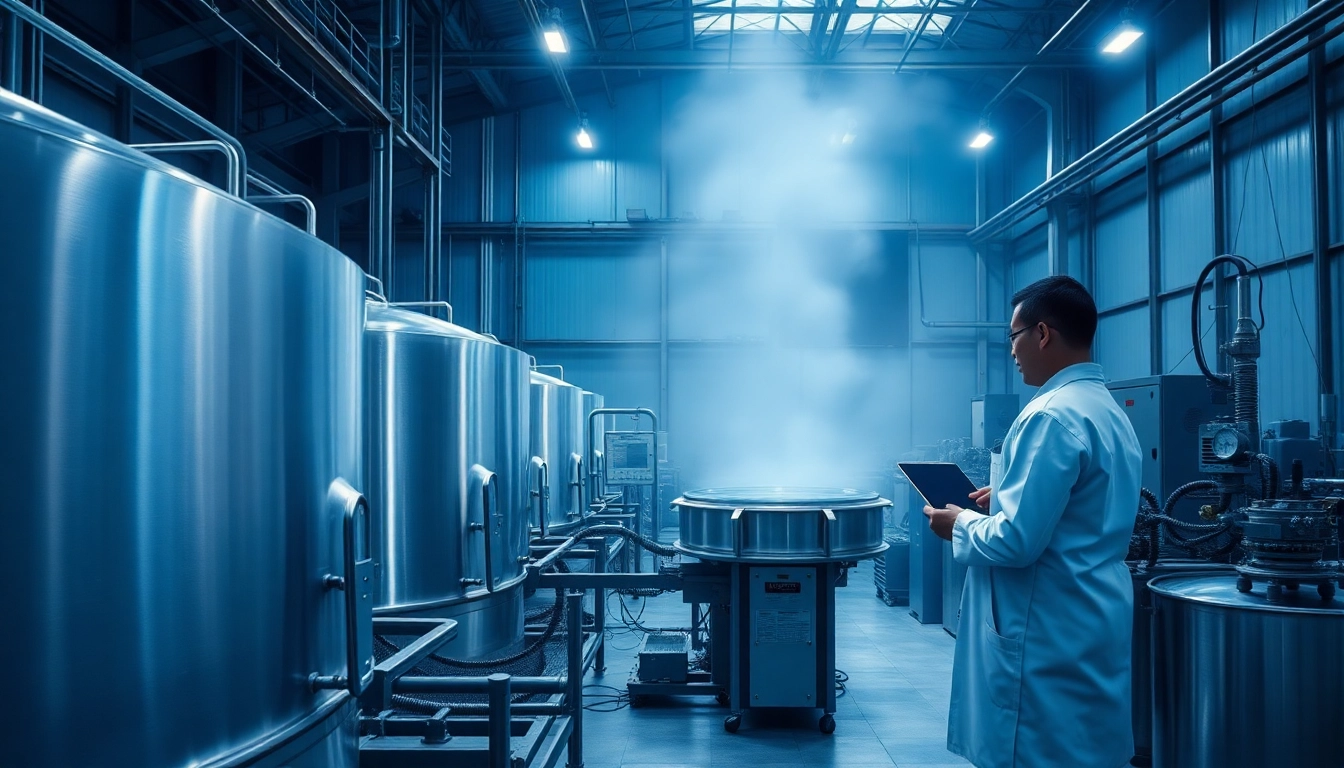 Zinc nickel plating Malaysia facility with advanced machinery and technicians monitoring the electroplating process.