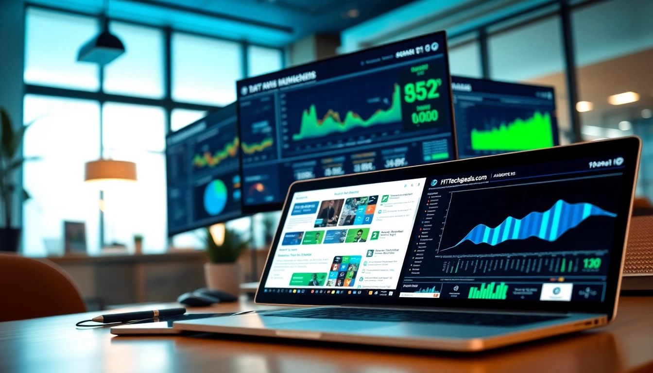 Engage with tech news updates at https://www.techgaged.com through a modern workspace scene.