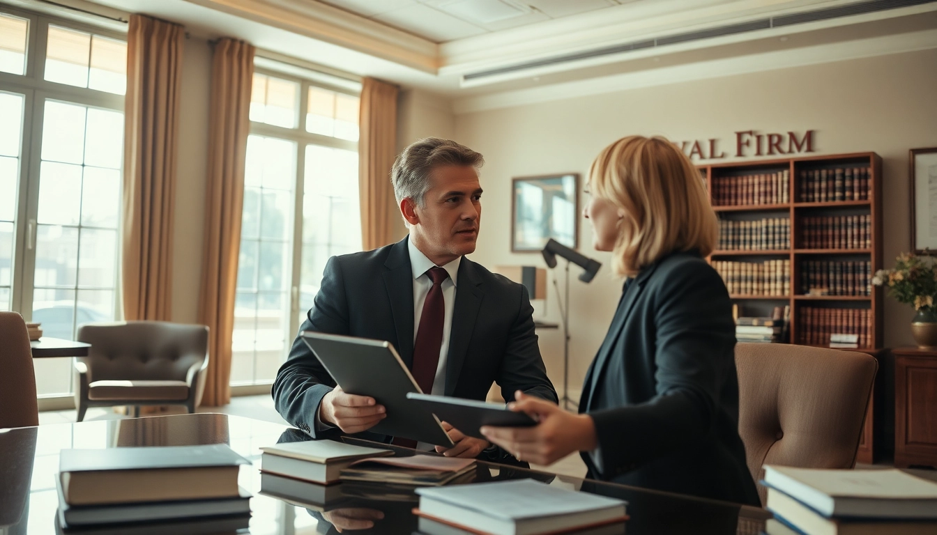 Modesto Accident Lawyer providing legal advice to a client in a professional setting.