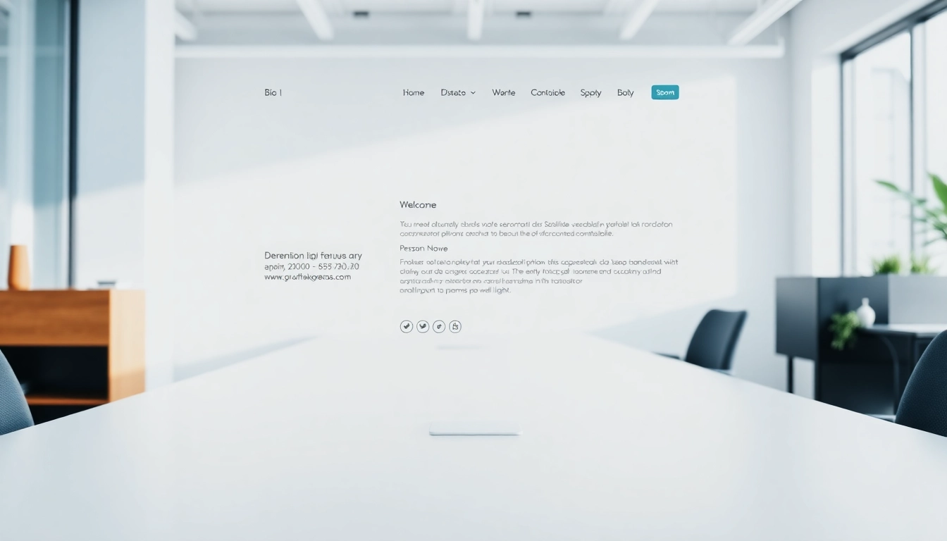 Design a professional Bio page layout for showcasing personal profiles and connections.