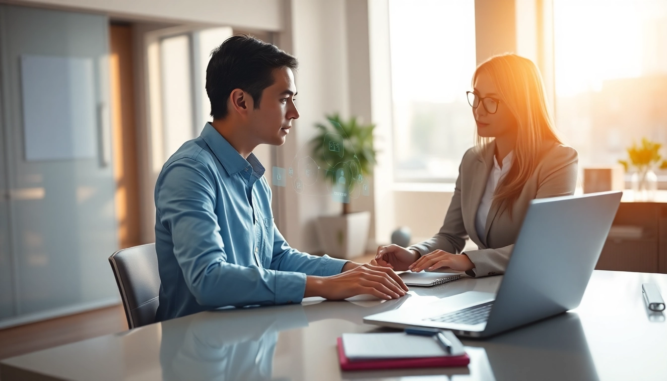 Enterprise AI assistant engaging users effectively in a modern workspace.