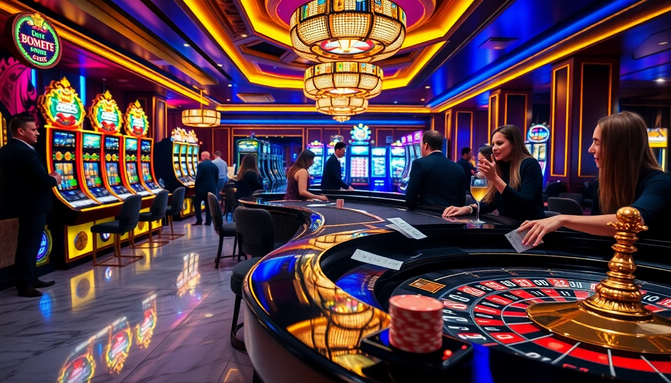 Experience high-stakes gaming at https://kingarthurcafe.com/menu with vibrant slot machines and roulette tables.