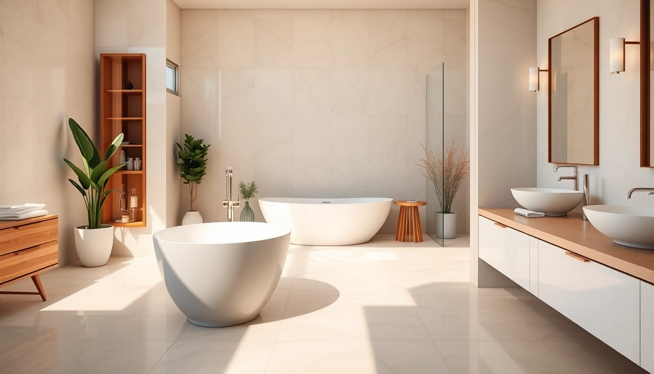 Transform your space with stunning bath renovations featuring elegant fixtures and refined design.