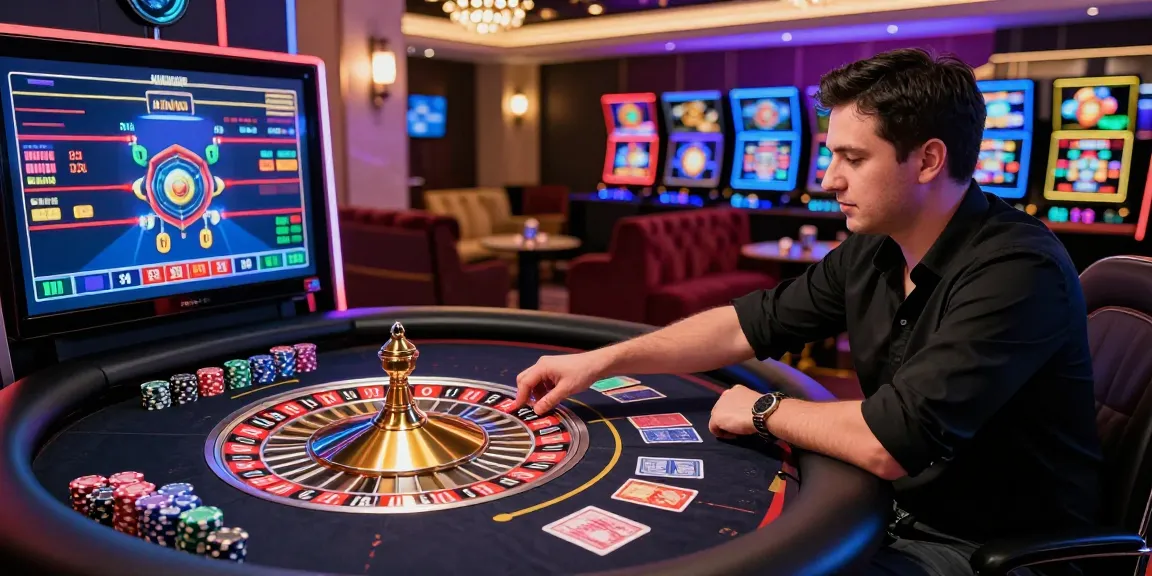 Engaging scene at an online casino showcasing casinos that accept credit cards and vibrant digital gaming.